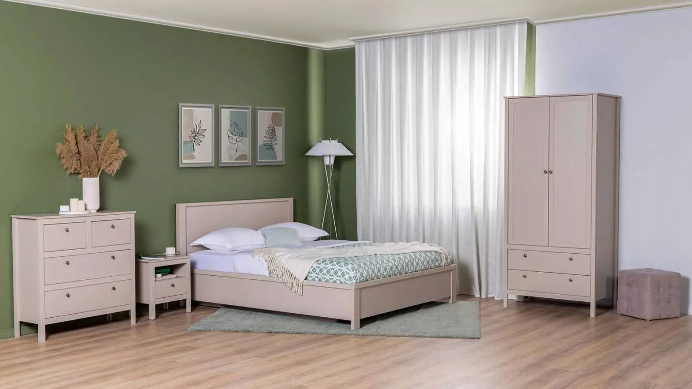 Мягкая кровать Kasli, цвет Капучино с полукруглым изголовьем - 6 - большое изображение